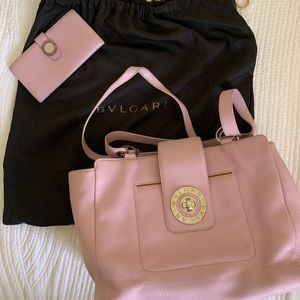 Vintage Bulgari Pink Bag & Matching Pink Wallet